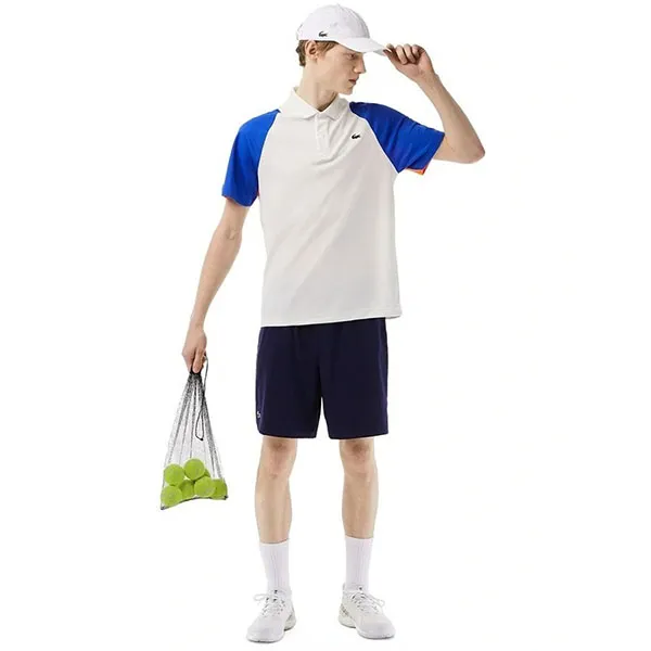 Áo Polo Nam Lacoste Men’s Tennis Recycled DH5042 00 9TG Trắng Phối Màu Size XS