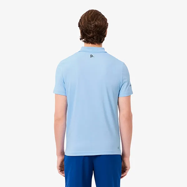Áo Polo Nam Lacoste Men's Tennis X Novak Djokovic DH4777-HBP Màu Xanh Blue