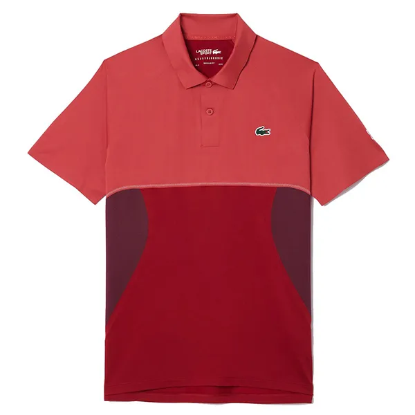 Áo Polo Nam Lacoste Men's Tennis x Novak Djokovic DH7360 IIU Màu Đỏ Hồng Size 4