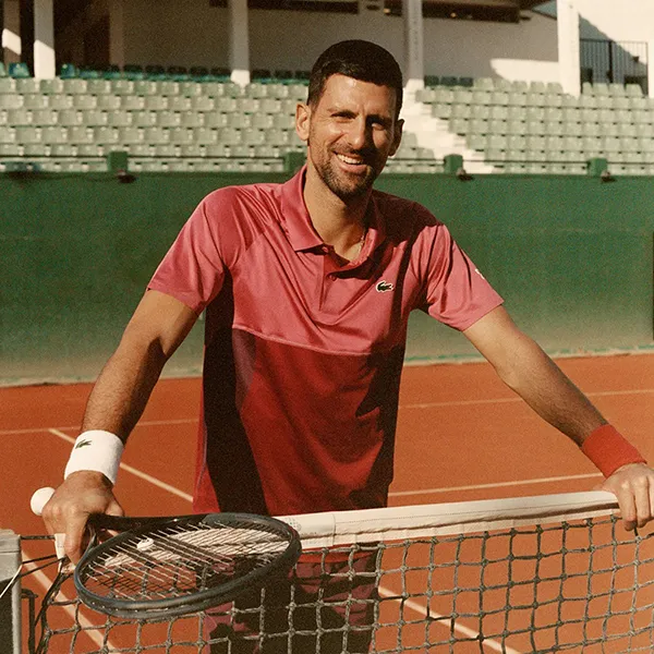 Áo Polo Nam Lacoste Men's Tennis x Novak Djokovic DH7360 IIU Màu Đỏ Hồng Size 4