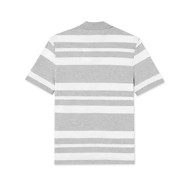 Áo Polo Nam Lacoste PH3984-18BMTG Màu Xám Trắng Size 4