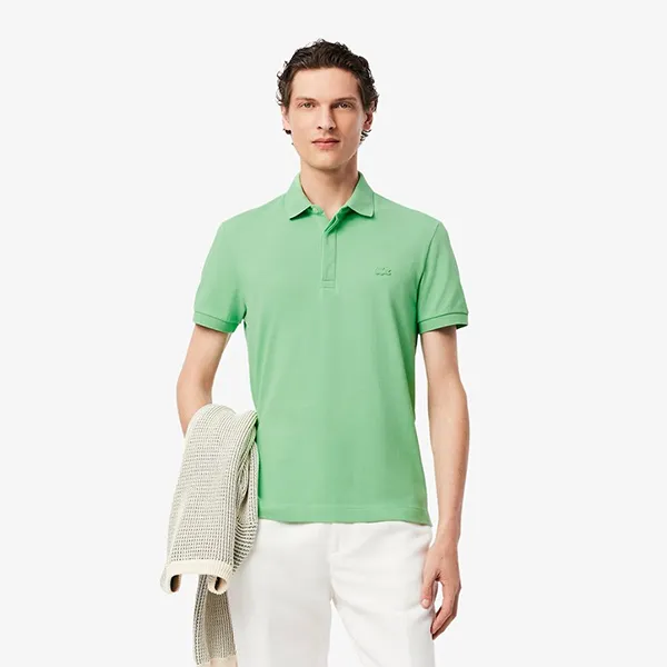 Áo Polo Nam Lacoste Piqué PH5522-10 TTF Màu Xanh Lá Size 3