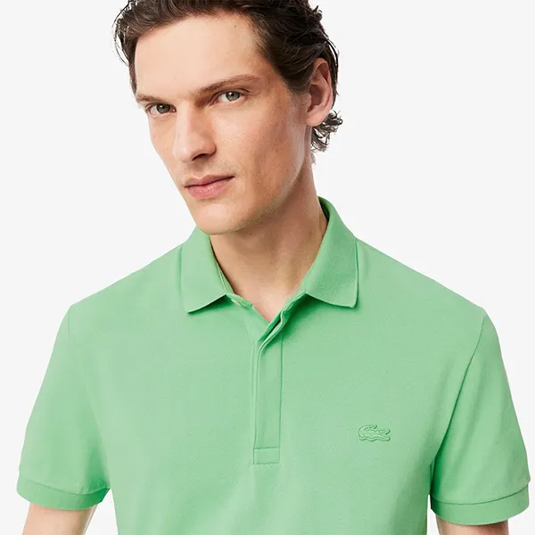 Áo Polo Nam Lacoste Piqué PH5522-10 TTF Màu Xanh Lá Size 3