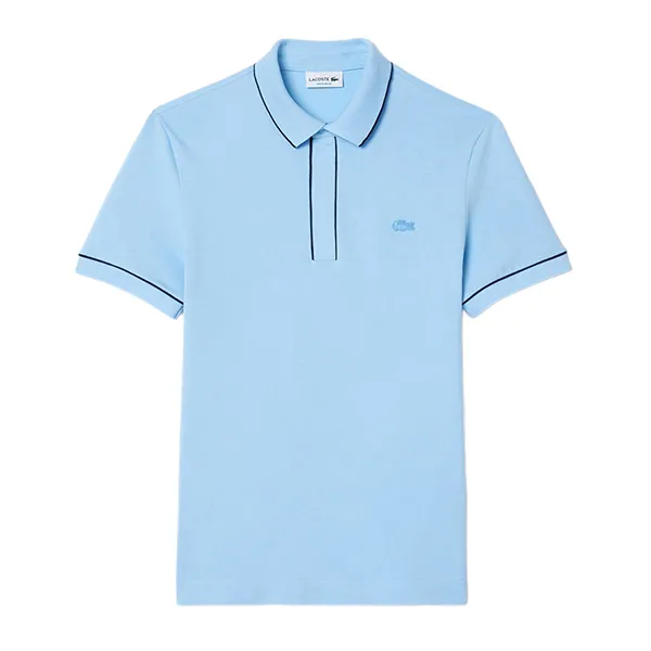 Áo Polo Nam Lacoste Regular Fit Paris Stretch Piqué Polo Shirt PH0796 54N HBP Màu Xanh Da Trời Size 4
