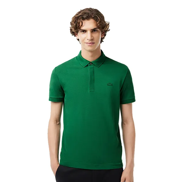 Áo Polo Nam Lacoste Regular Fit Polo Collar Casual T-shirt Màu Xanh Green Size 2
