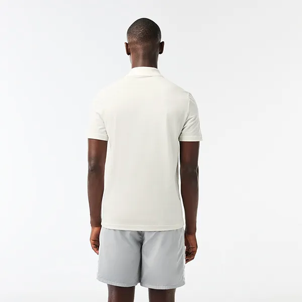 Áo Polo Nam Lacoste Regular Fit Ultralight Printed Movement PH3454-70V Màu Trắng Size 2