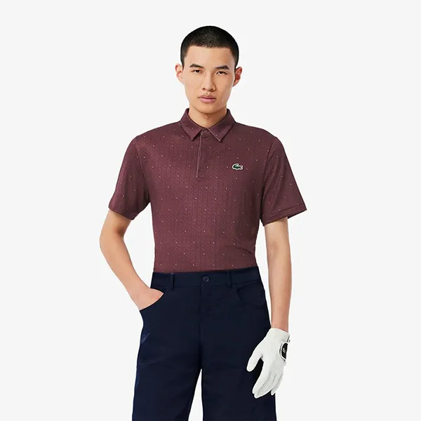 Áo Polo Nam Lacoste Regular Fit UV Protect Golf Polo Shirt DH5175 00 IE2 Màu Đỏ Size XS