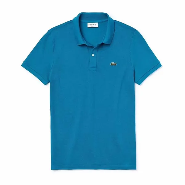 Áo Polo Nam Lacoste Slim Fit Pique Polo Shirt PH4012 YZW Màu Xanh Băng Size 3
