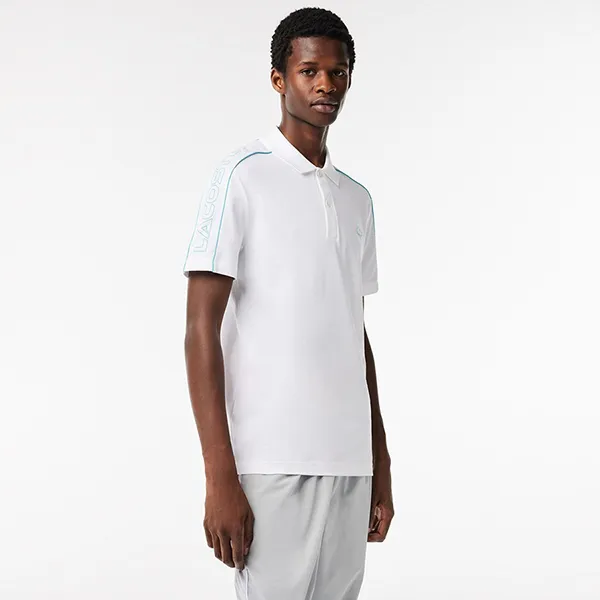 Áo Polo Nam Lacoste Slim Fit Tech Piqué Movement PH1426-RI6 Màu Trắng Size 4