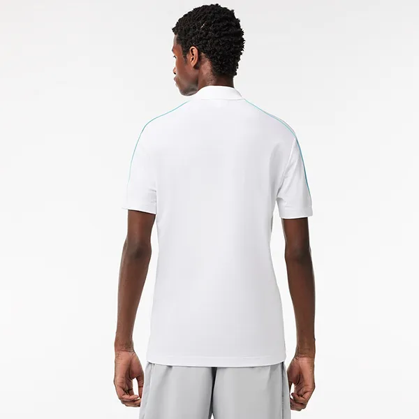 Áo Polo Nam Lacoste Slim Fit Tech Piqué Movement PH1426-RI6 Màu Trắng Size 4