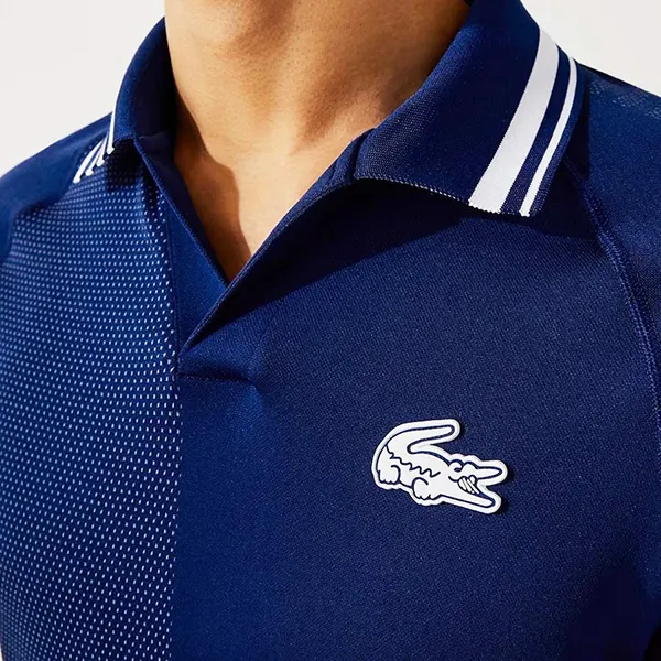 Áo Polo Nam Lacoste Sport Breathable Seamless Regular Fit DH6930 EMJ Màu Xanh Dương Size 3