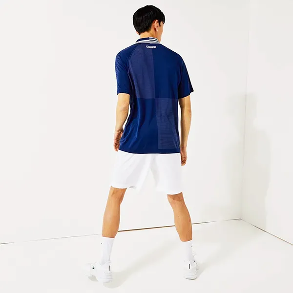 Áo Polo Nam Lacoste Sport Breathable Seamless Regular Fit DH6930 EMJ Màu Xanh Dương Size 3