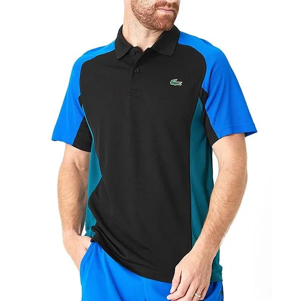 Áo Polo Nam Lacoste Sport Regular Fit Polo Shirt Negro DH9265 Màu Xanh Size 2