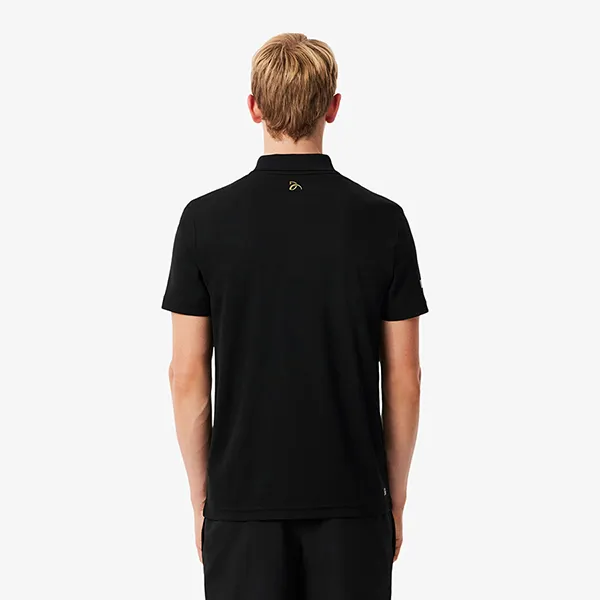 Áo Polo Nam Lacoste Tennis X Novak Djokovic Shirt DH4777 031 Màu Đen Size 3