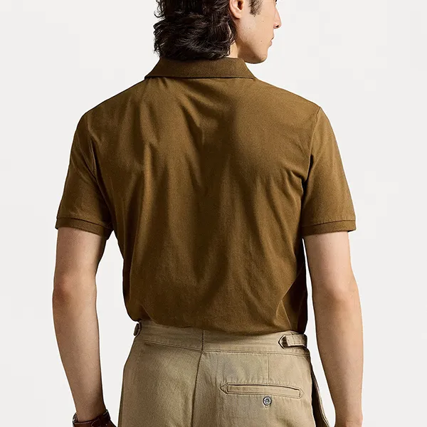 Áo Polo Nam Ralph Lauren Classic Fit Jersey Pocket Polo Shirt Nature Brown Màu Nâu Size S