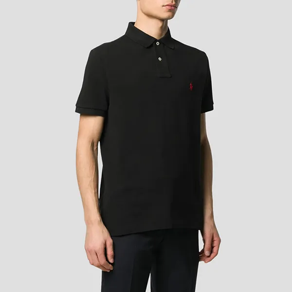 Áo Polo Nam Ralph Lauren Embroidered Logo In Black 710795080006 Màu Đen Size S