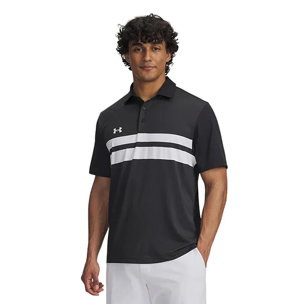 Áo Polo Nam Under Armour Drive Team Dual Stripe Polo Shirt 6009477-001 Màu Đen Size XL