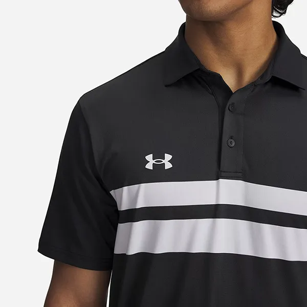 Áo Polo Nam Under Armour Drive Team Dual Stripe Polo Shirt 6009477-001 Màu Đen Size XL