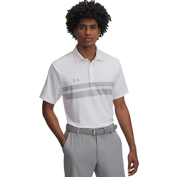 Áo Polo Nam Under Armour Drive Team Dual Stripe Polo Shirt 6009477-100 Màu Trắng Size XL