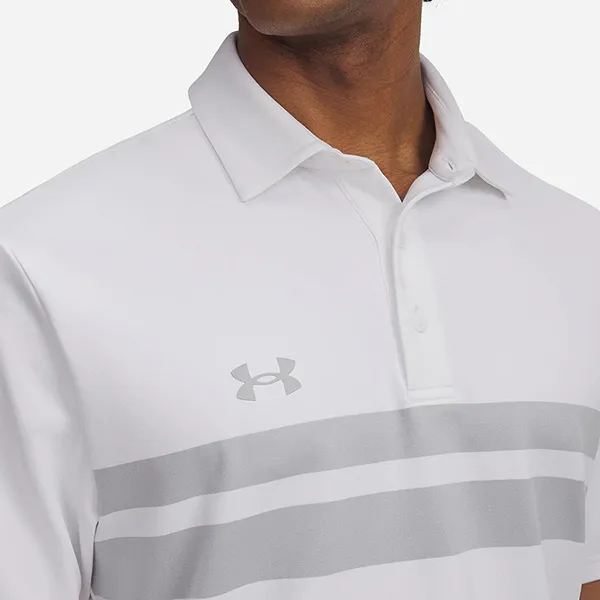Áo Polo Nam Under Armour Drive Team Dual Stripe Polo Shirt 6009477-100 Màu Trắng Size XL