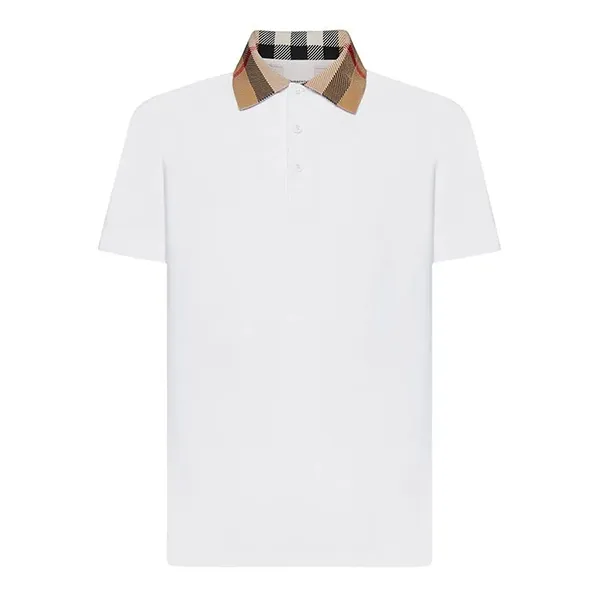 Áo Polo Nam Burberry Cody Cotton Shirt 8071621 Màu Trắng Size S