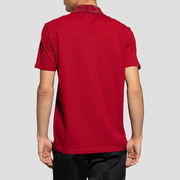 Áo Polo Nam Versace Medusa Greca With Logo Embroidered In Red A89492 1A04867 1RB30 Màu Đỏ Size S