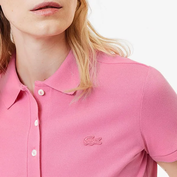 Áo Polo Nữ Lacoste Women L.12.D Slim Fit Stretch Piqué PF5462 2R3 Màu Hồng Size 34