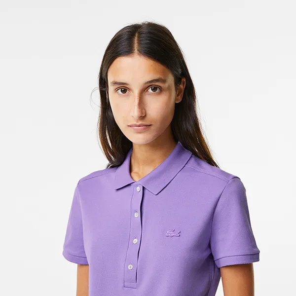 Áo Polo Nữ Lacoste Women L.12.D Slim Fit Stretch Piqué PF5462 IN GFU Màu Tím Size 38