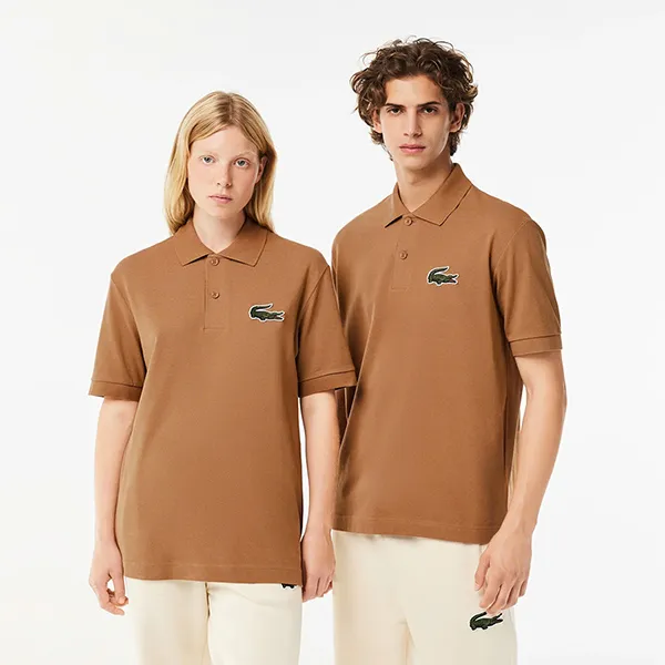 Áo Polo Unisex Lacoste Loose Fit L.12.12 Piqué Polo PH3922 SIX Màu Nâu Size XS