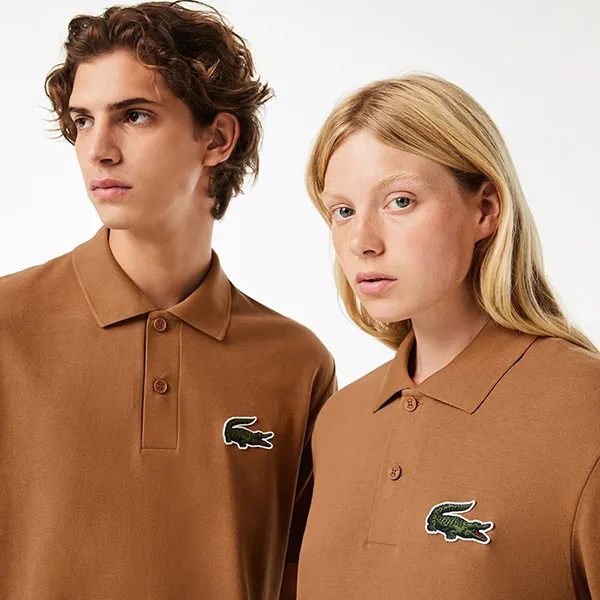 Áo Polo Unisex Lacoste Loose Fit L.12.12 Piqué Polo PH3922 SIX Màu Nâu Size XS