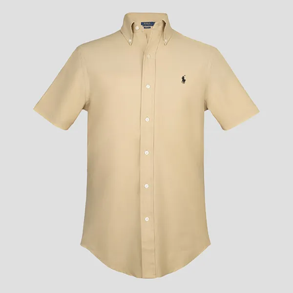 Áo Sơ Mi Cộc Tay Nam Ralph Lauren With Logo In Beige 710978031001 Màu Be Size XS