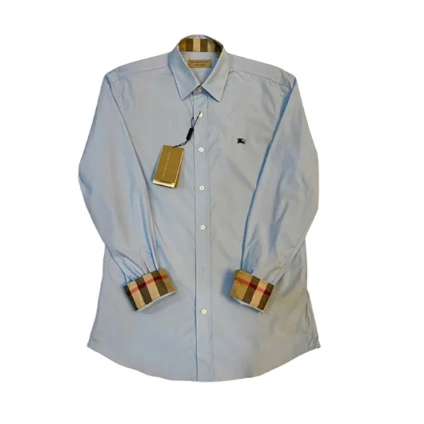 Áo Sơ Mi Dài Tay Nam Burberry Sky Blue Màu Xanh Blue Size S