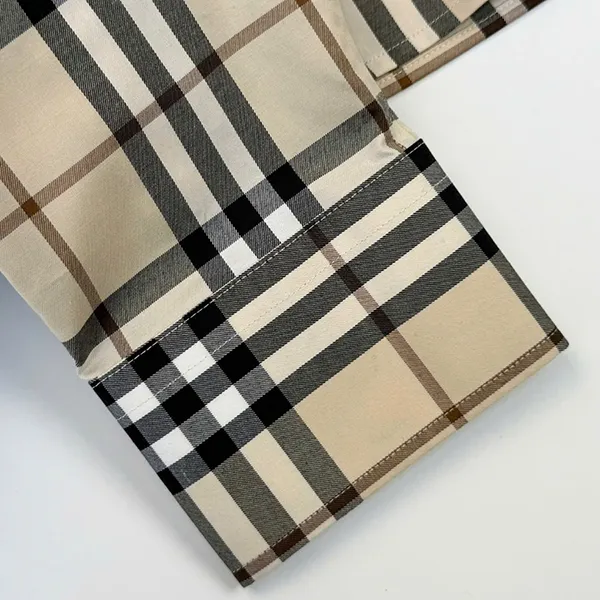Áo Sơ Mi Nam Burberry Shefford Check Long-sleeve In Beige 81043791 Màu Be Size XS
