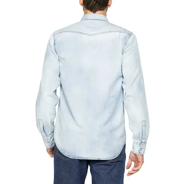 Áo Sơ Mi Nam Carrera Jeans 210A1005X Light Blue Wash Màu Xanh Nhạt Size S