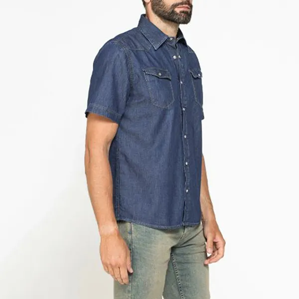 Áo Sơ Mi Nam Carrera Jeans Denim 205C1005A_700 Medium Blue Màu Xanh Đậm Size L