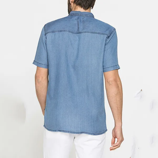 Áo Sơ Mi Nam Carrera Jeans Lyocell Denim 211C1227A_500 Light Blue Màu Xanh Nhạt Size L