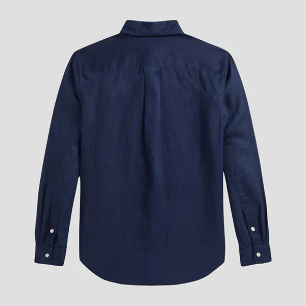 Áo Sơ Mi Nam Ralph Lauren Long Sleeve Logo Pony Cotton In Navy 323967600004 Màu Xanh Navy Size L