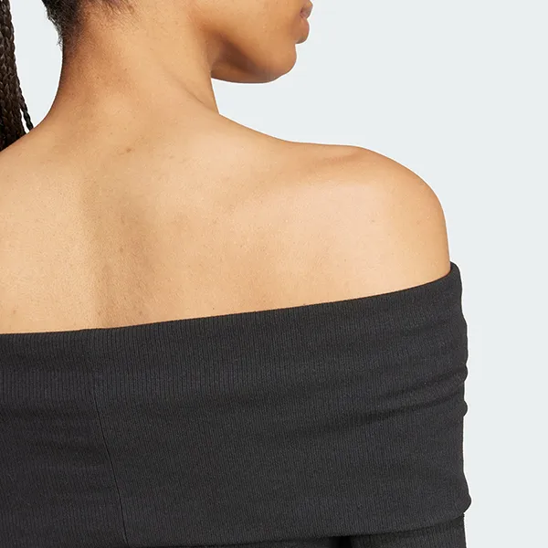 Áo Thun Dài Tay Trễ Vai Nữ Adidas Originals Off Shoulder Long-Sleeve Top KA2690 Màu Đen Size XS (Form Âu)