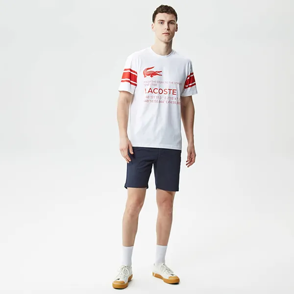 Áo Thun Lacoste T-Shirt TH0317 17T Màu Trắng Size 4