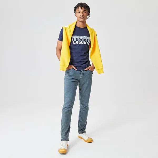 Áo Thun Nam Lacoste Men's T-Shirt TH2306 06L Màu Xanh Navy Size 2