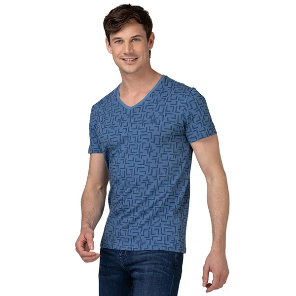 Áo Thun Nam Lacoste T-Shirt TH0148 48L Màu Xanh Dương Size 2