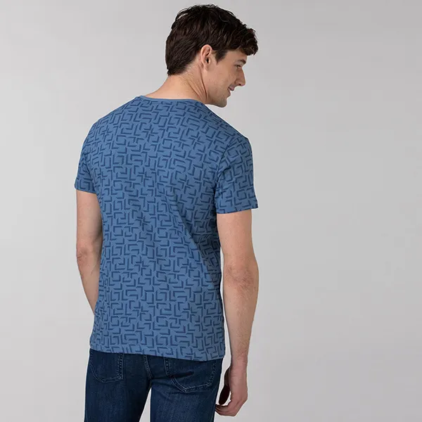 Áo Thun Nam Lacoste T-Shirt TH0148 48L Màu Xanh Dương Size 2