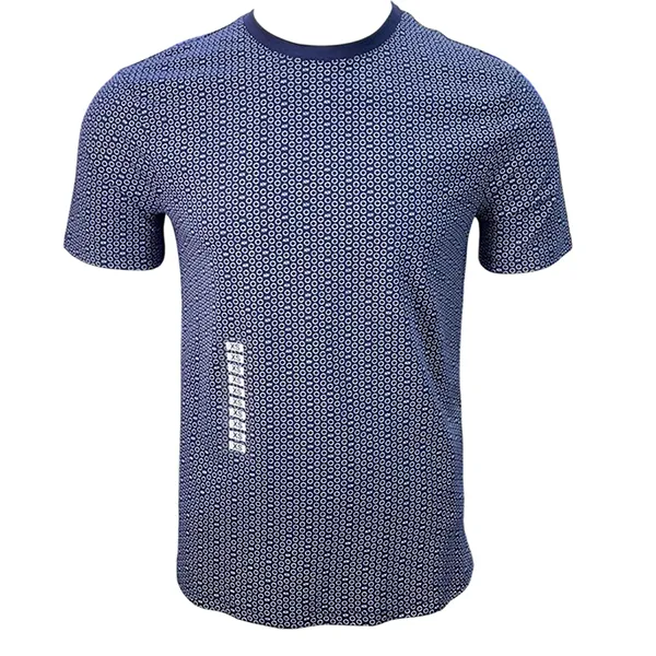 Áo Thun Nam Armani Exchange Chấm Ô Chữ Trắng 7VZTHZ ZJH4Z Tshirt Màu Xanh Navy Size XS
