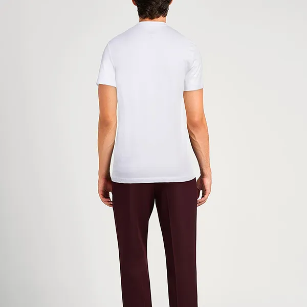 Áo Thun Nam Armani Exchange Chữ Bạc 6RZTKD ZJBYZ Tshirt Màu Trắng Size L