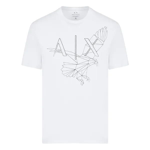 Áo Thun Nam Armani Exchange Chữ Chim Ưng 3RZTBF ZJ9TZ Tshirt Màu Trắng Size L