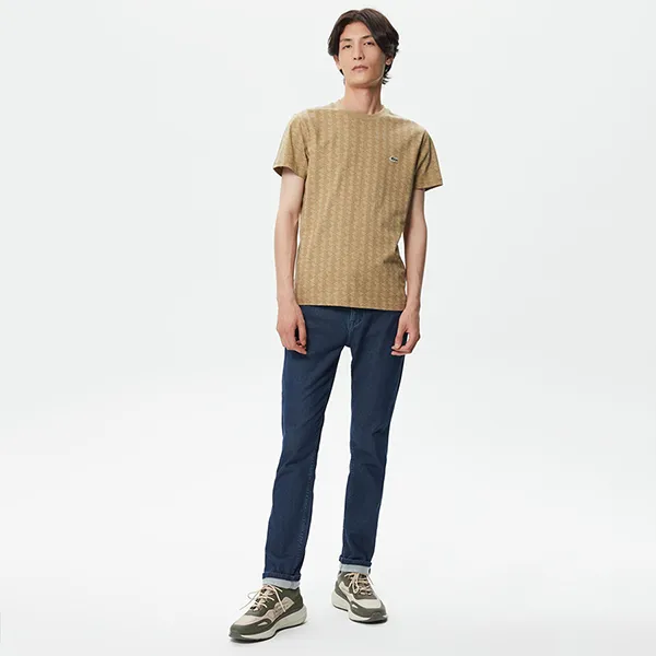 Áo Thun Nam Lacoste Men's T-Shirt TH2413 13C Màu Nâu Size 4