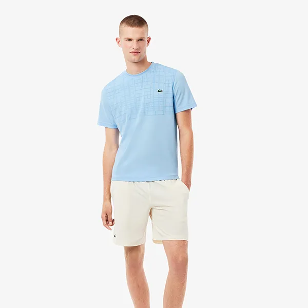 Áo Thun Nam Lacoste Men's Tennis x Novak Djokovic T-Shirt TH4782-51 HBP Màu Xanh Da Trời