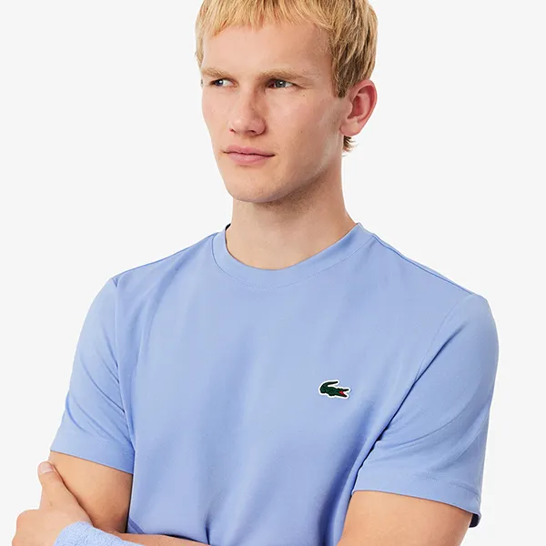 Áo Thun Nam Lacoste Men's Ultra Dry Printed Tennis T-Shirt TH4753-51 5QD Màu Tím