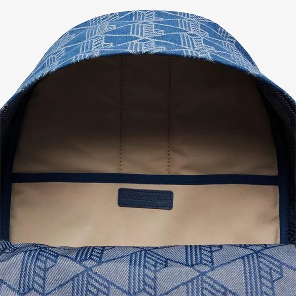 Balo Lacoste Neocroc Jacquard Motif Backpack Blue NU4871NZ-Q74 Màu Xanh Blue