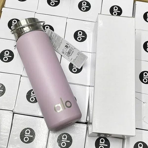 Bình Giữ Nhiệt Alo Yoga Alo Water Bottle Tumbler Pastel Pink 710ml Màu Hồng Pastel